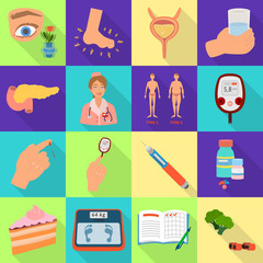 Isolated object of symptom and disease sign. Set of symptom and treatment vector icon for stock.