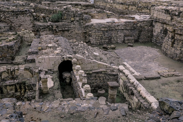 View to the Ancient Stone Buildings in the Beit She'an Park, Israel