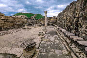 View to the Ancient Stone Buildings in the Beit She'an Park, Israel