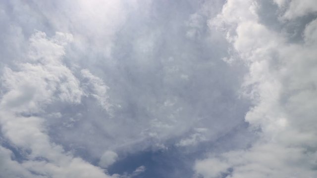 Clouds moving fast across sky. Time lapse video 
