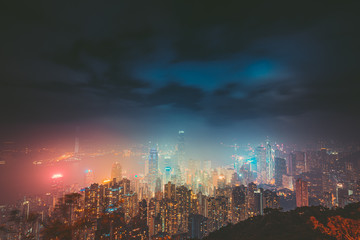 Hong Kong City Landscape view from The Peak