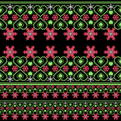 Seamless Christmas ornamental decor abstract pattern