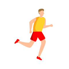 Fototapeta na wymiar Athlete is running. Illustration.