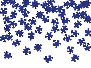 Business crux jigsaw puzzle dark blue pieces 