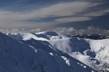 Fototapeta na wymiar snow mountains ski Jasna Slovakia Tatras landscapes