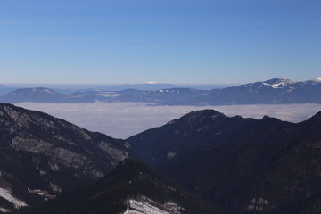 Obraz na płótnie Canvas snow mountains ski Jasna Slovakia Tatras landscapes