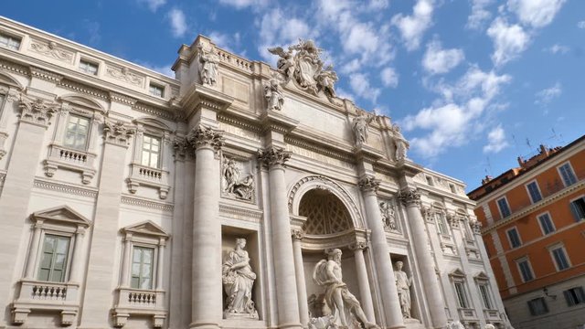 Static footage of the Trevi Fountain in Rome Italy 