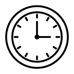 Clock Icon Vector Design Template