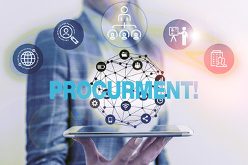 Handwriting text Procurment. Conceptual photo action of acquiring military equipment and supplies...