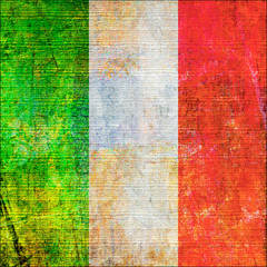 Italian Flag In Grunge Style