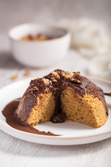 Fototapeta na wymiar gâteau bowl cake chocolat noix