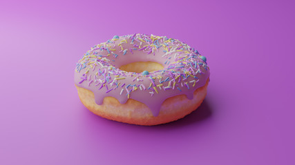 Donut fansy 3D illustration 3D rendering