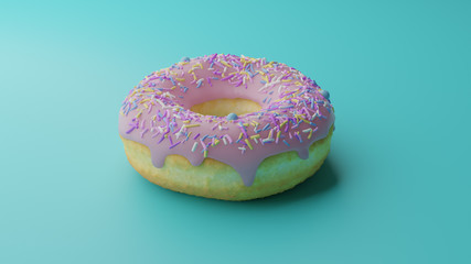 Donut fansy 3D illustration 3D rendering