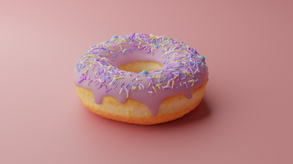 Donut fansy 3D illustration 3D rendering