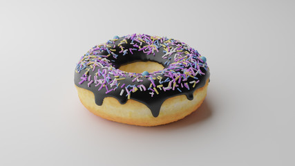 Donut fansy 3D illustration 3D rendering