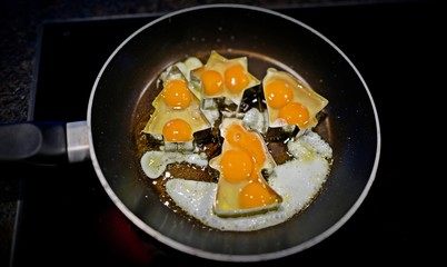 fried eggs from quail a delicious meal
