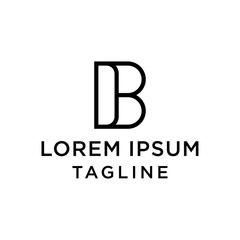 initial letter logo BD, DB logo template