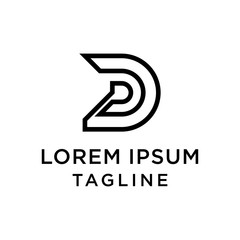 Initial Letter D Logo Design Template