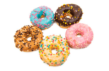 icing donuts isolated
