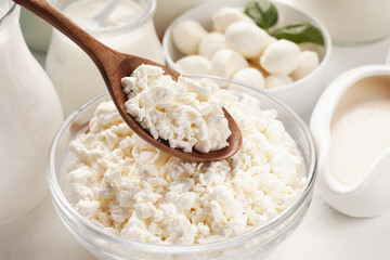 Delicious close-up dairy product with spoon