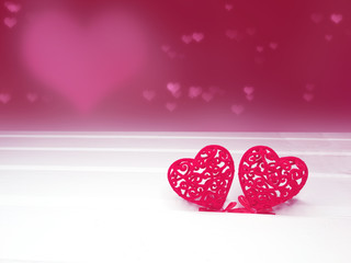 valentine's day love holiday concept hearts on abstract blurred background