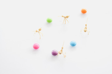 Decoration candy sweety isolated on white background.