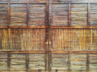 Funky vintage wood and bamboo door panels
