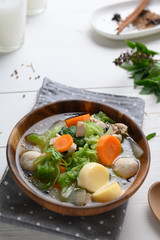 Clear Soup with Tofu and Minced Pork