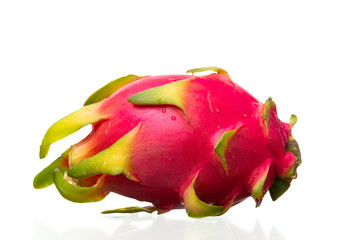 Dragon fruit, pitaya isolated on white