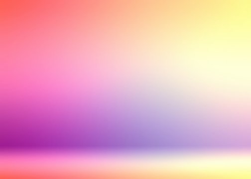 Bright pink lilac yellow painting wall and floor abstract texture. Fantasy room 3d background. Colorful simple template.
