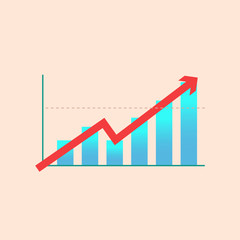 Obraz premium Graph up diagram
