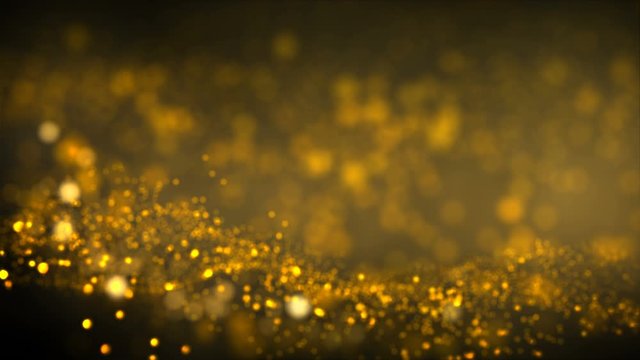 4K Abstract motion background animation shining particles sphere sparks and magic dust forming in space wave flow with light rays on glow background with 3d rendering.