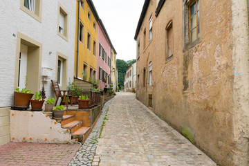 Fototapeta na wymiar view of the historic village of Larochette in the canton of Mersch in Luxembourg