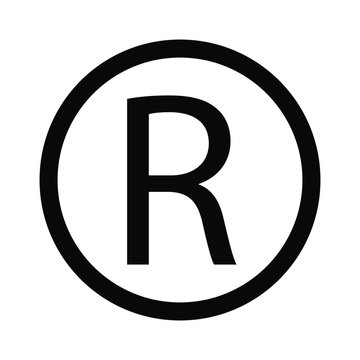 R symbol copyright sign vector image