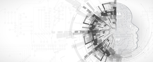 Conceptual technology illustration of artificial intelligence