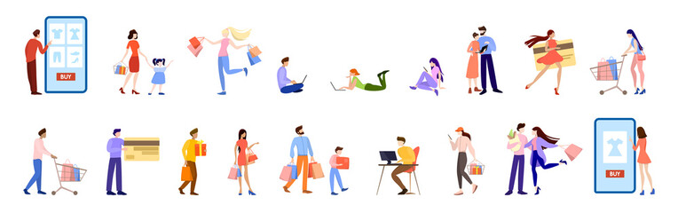 Online shopping concept. E-commerce, customer on the sale