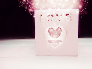 gift box and hearts greeting card valentine's day love holiday