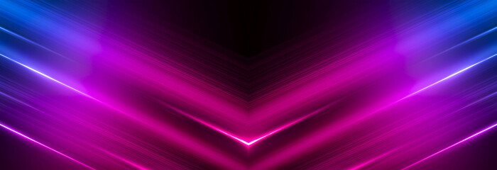 Abstract neon background, blue and pink color, dynamic background with thin lines.