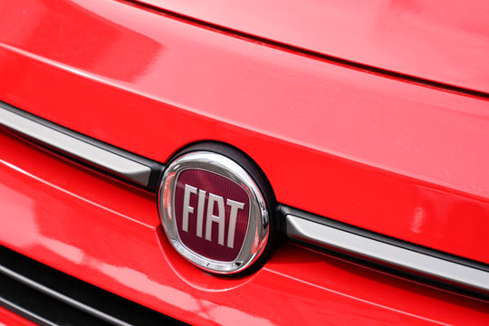 Fiat logo car sign detail Italian company