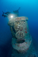 Diver at HMS Stubborn, Malta