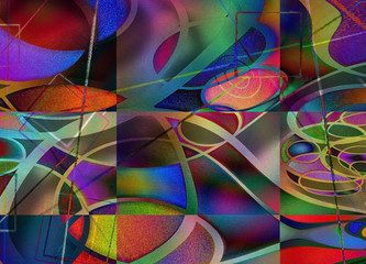 Modern art abstract background. 3D rendering