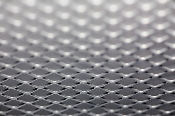 Closeup of Steel grid rue