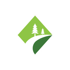 Fototapeta premium pine tree logo vector