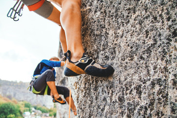 Climbing shoe photo.