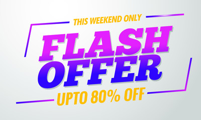Obraz premium flash offer sale banner template modern 