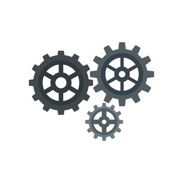 Gear cog icon. Flat illustration of gear cog vector icon for web design