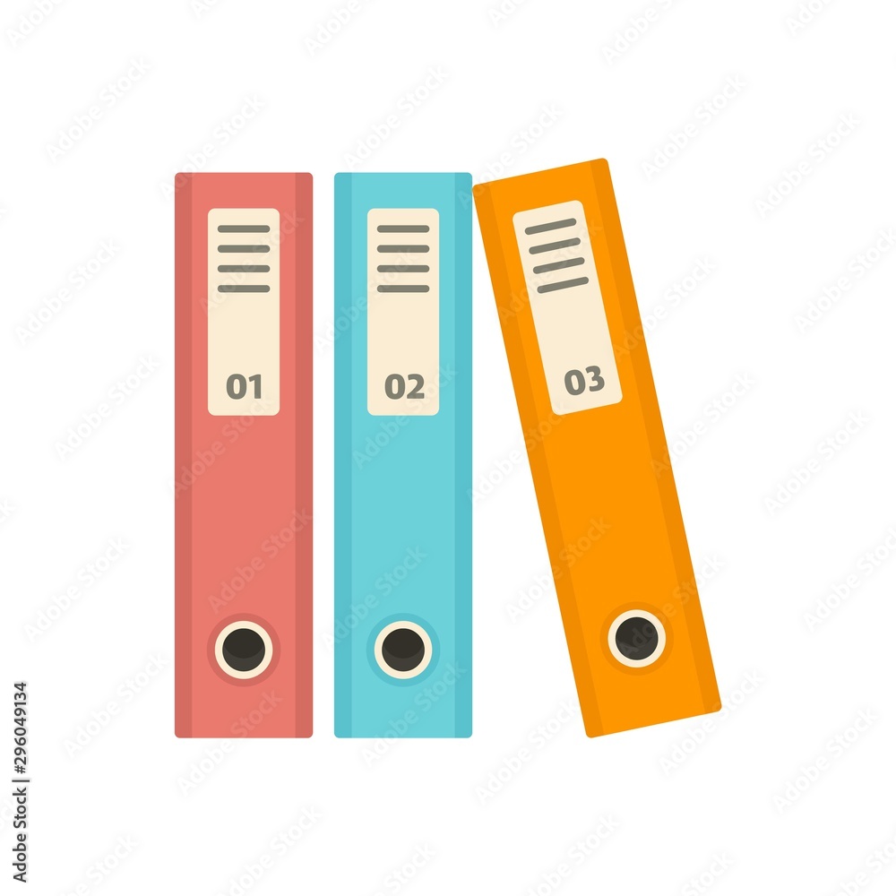 Poster file folder icon. flat illustration of file folder vector icon for web design