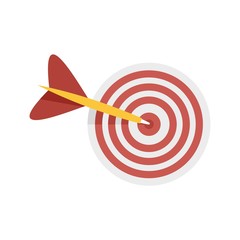 Business target icon. Flat illustration of business target vector icon for web design