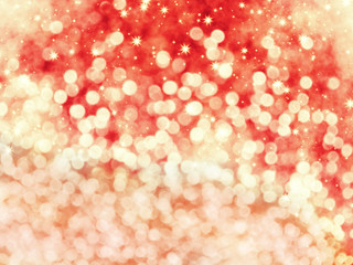 abstract red background soft blurred christmas lights garland