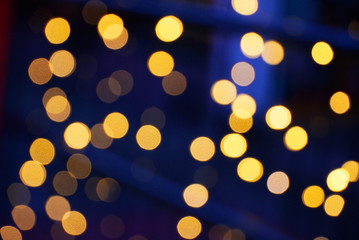 Abstract bokeh street night light background